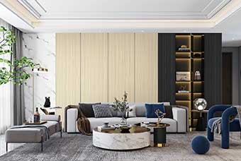 巴中轻奢风格-客厅